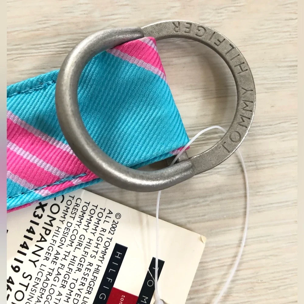 NWT Tommy Hilfiger D Ring Striped Belt